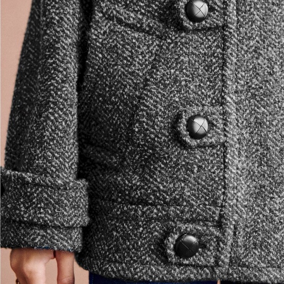 Sezane grey wool coat NWT - Picture 6 of 8